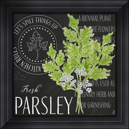 Framed Garden Grown Herbs I Print