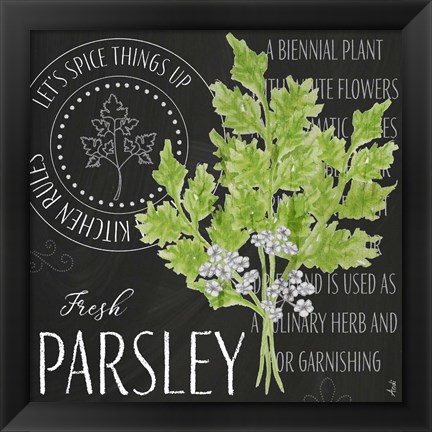 Framed Garden Grown Herbs I Print