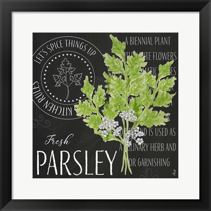 Framed Garden Grown Herbs I Print