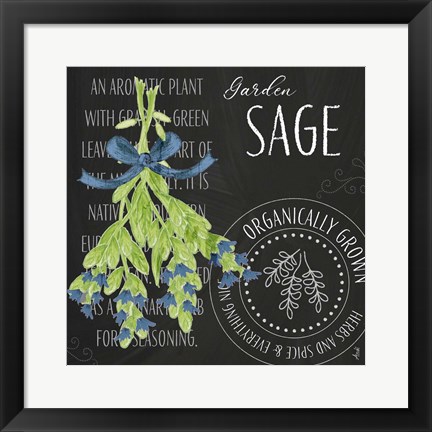 Framed Garden Grown Herbs II Print