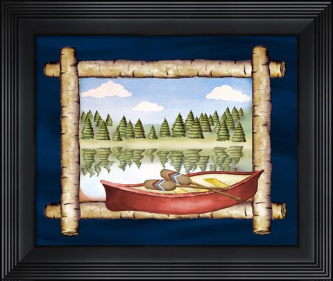 Framed Framed Lake View I Print