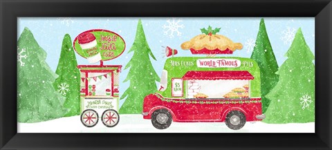 Framed Food Cart Christmas panel I Print