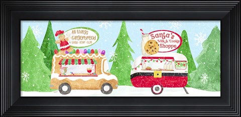 Framed Food Cart Christmas panel II Print