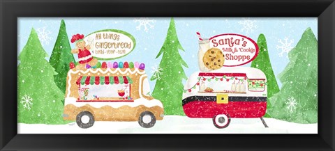 Framed Food Cart Christmas panel II Print