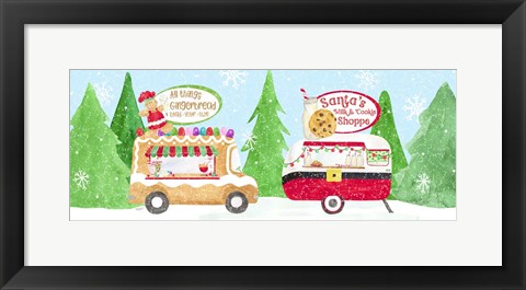 Framed Food Cart Christmas panel II Print