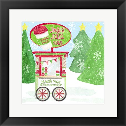 Framed Food Cart Christmas II Jingle Java Print