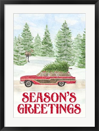 Framed Sleigh Bells Ring - Seasons Greetings Print