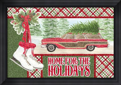 Framed Sleigh Bells Ring - Home for the Holidays Print