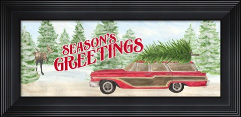 Framed Sleigh Bells Ring - Tree Day Print