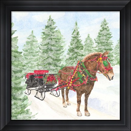 Framed Sleigh Bells Ring III Sleigh Ride Print