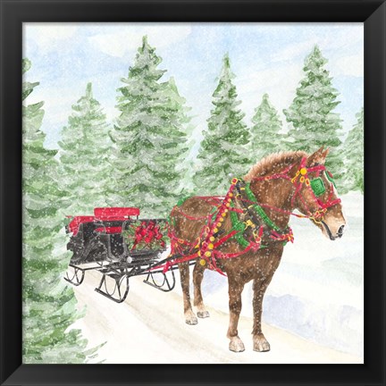 Framed Sleigh Bells Ring III Sleigh Ride Print