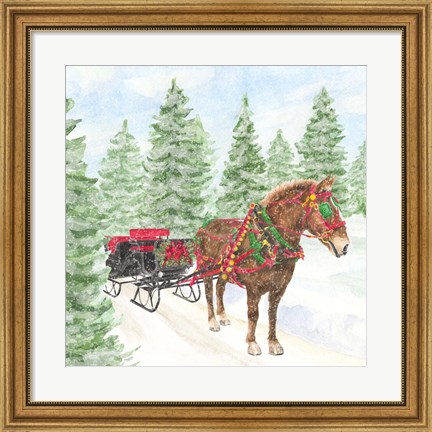 Framed Sleigh Bells Ring III Sleigh Ride Print