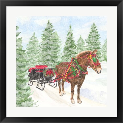 Framed Sleigh Bells Ring III Sleigh Ride Print