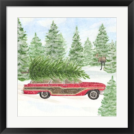 Framed Sleigh Bells Ring IV Tree Day Print