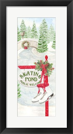 Framed Sleigh Bells Ring panel II Tree Day Print