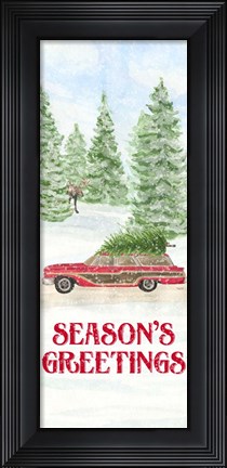 Framed Sleigh Bells Ring panel III Skating Pond Print