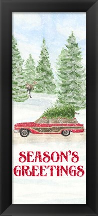 Framed Sleigh Bells Ring panel III Skating Pond Print