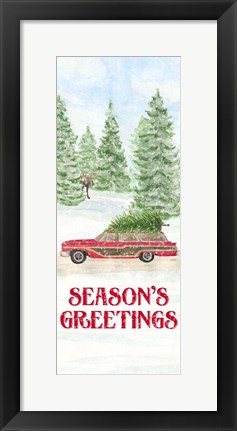 Framed Sleigh Bells Ring panel III Skating Pond Print