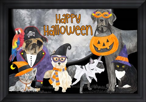 Framed Fright Night Friends horizontal I Print
