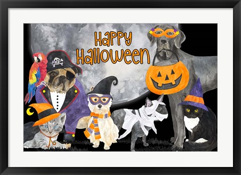 Framed Fright Night Friends horizontal I Print