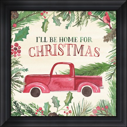 Framed New England Christmas II Print