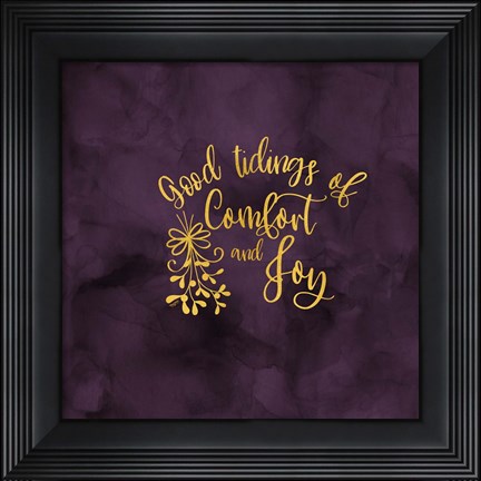 Framed All that Glitters for Christmas II-Comfort and Joy Print