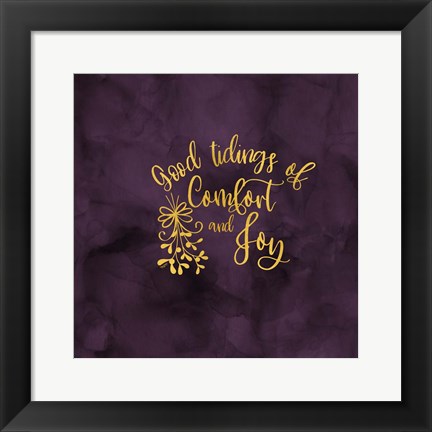 Framed All that Glitters for Christmas II-Comfort and Joy Print