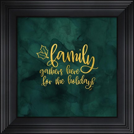 Framed All that Glitters for Christmas III-Family Gathers Print