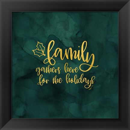 Framed All that Glitters for Christmas III-Family Gathers Print