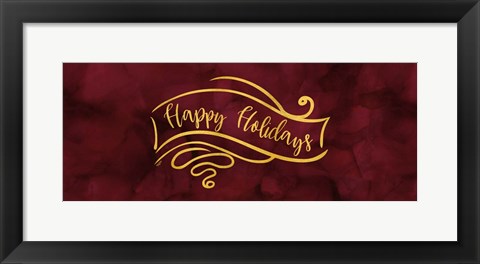 Framed All that Glitters panel II-Happy Holidays Print