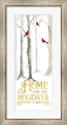 Framed Christmas Forest panel IV-Home for the Holidays Print