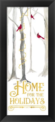 Framed Christmas Forest panel IV-Home for the Holidays Print