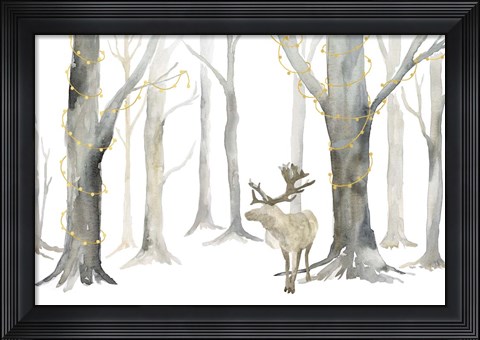 Framed Christmas Forest landscape Print