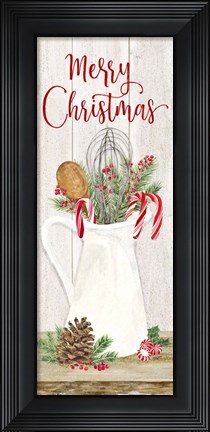 Framed Christmas Kitchen panel II-Merry Christmas Print