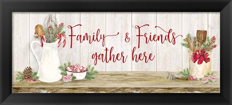 Framed Christmas Kitchen panel III-Family and Friends Print