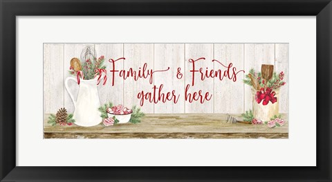 Framed Christmas Kitchen panel III-Family and Friends Print