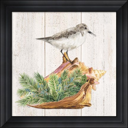 Framed Christmas on the Coast Aqua III Print