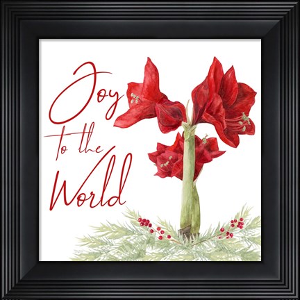 Framed Merry Amaryllis V Print