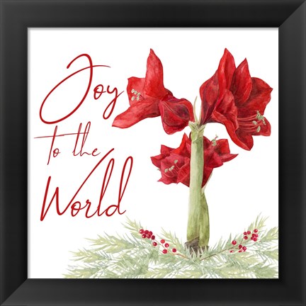 Framed Merry Amaryllis V Print