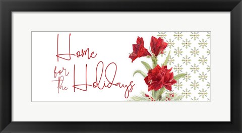 Framed Merry Amaryllis panel II Print