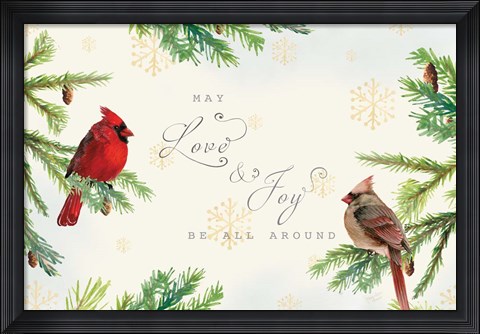 Framed Christmas Blessings landscape Print