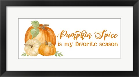 Framed Pumpkin Spice Season panel I Print