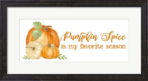 Framed Pumpkin Spice Season panel I Print