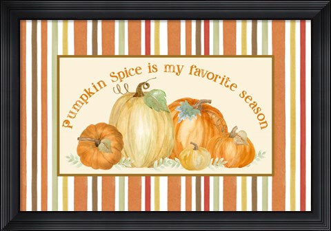 Framed Pumpkin Spice Season landscape Print