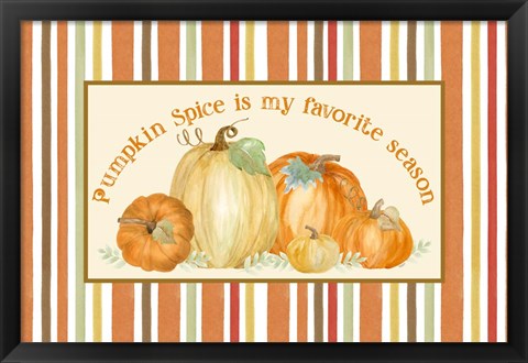 Framed Pumpkin Spice Season landscape Print