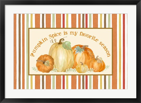 Framed Pumpkin Spice Season landscape Print