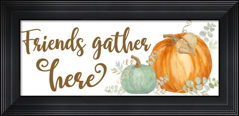 Framed Pumpkin Tranquility panel I Print