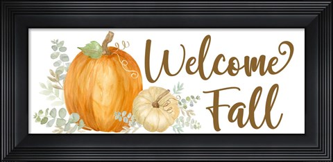 Framed Pumpkin Tranquility panel II Print