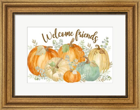 Framed Pumpkin Tranquility landscape Print
