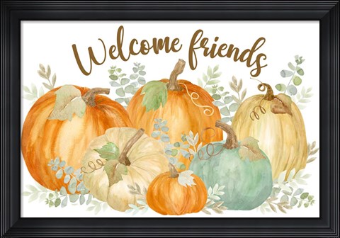 Framed Pumpkin Tranquility landscape Print